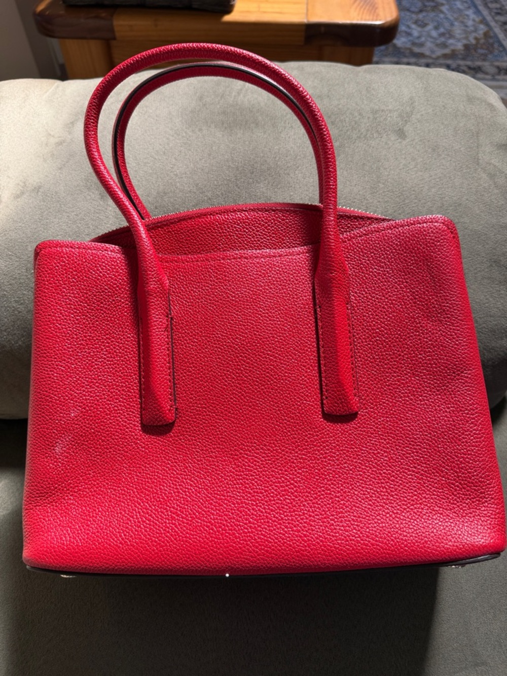Kate Spade Margaux red leather satchel, EUC - Picture 5 of 8